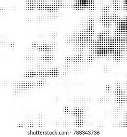 Abstract halftone background. Texture of dots of ink. Monochrome vector grunge pattern black and white
