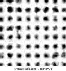 Abstract halftone background. Texture of dots of ink. Monochrome vector grunge pattern black and white