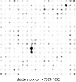 Abstract halftone background. Texture of dots of ink. Monochrome vector grunge pattern black and white