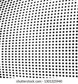 Abstract halftone background. Texture monochrome wave of points. Futuristic pattern for design and printing. Vintage pop art poster, badges