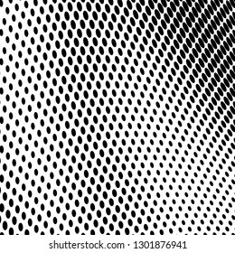 Abstract halftone background. Texture monochrome wave of points. Futuristic pattern for design and printing. Vintage pop art poster, badges