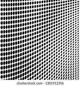 Abstract halftone background. Texture monochrome wave of points. Futuristic pattern for design and printing. Vintage pop art poster, badges