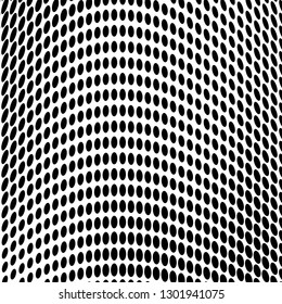 Abstract halftone background. Texture monochrome wave of points. Futuristic pattern for design and printing. Vintage pop art poster, badges
