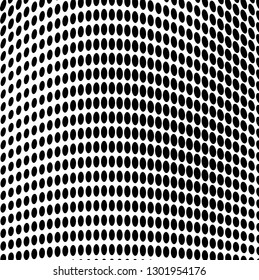 Abstract halftone background. Texture monochrome wave of points. Futuristic pattern for design and printing. Vintage pop art poster, badges