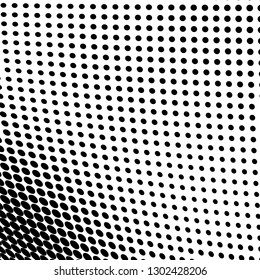 Abstract halftone background. Texture monochrome wave of points. Futuristic pattern for design and printing. Vintage pop art poster, badges