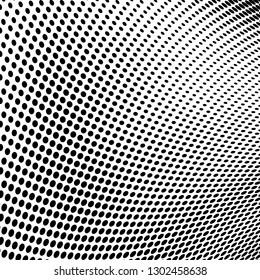 Abstract halftone background. Texture monochrome wave of points. Futuristic pattern for design and printing. Vintage pop art poster, badges