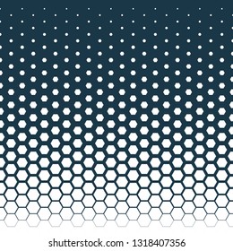 Abstract halftone background. Textured gradient background with hexagon dots. Vector