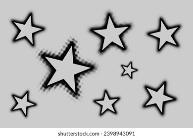 Abstract halftone background with triangle shape pattern, black and white dots vector design.