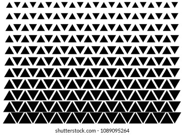 Abstract halftone background with triangles. Geometric backdrop. Vector illustration.