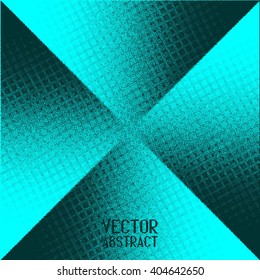 Abstract Halftone Background. Turquoise Dots Pattern. Vector Illustration