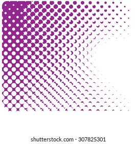 Abstract Halftone Background Vector Illustration. Violet and white color 
