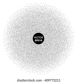 Abstract Halftone Background. Vector illustration. Dots Design Element. Engraving dotted round texture.