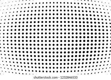 Abstract halftone background of wave points. Chaotic grunge pattern and dots. Vector art texture