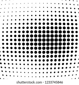 Abstract halftone background of wave points. Chaotic grunge pattern and dots. Vector art texture