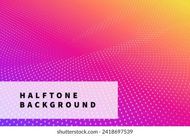Abstract halftone background with a wavy surface