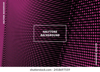 Abstract halftone background with a wavy surface