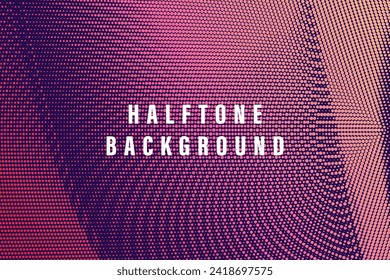 Abstract halftone background with a wavy surface