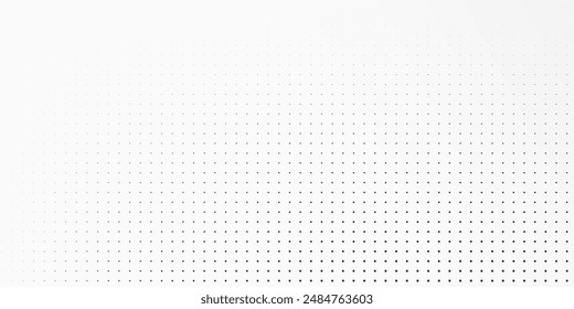 Abstract halftone background with wavy surface made of gray dots on white vector modern dots halftone background vector