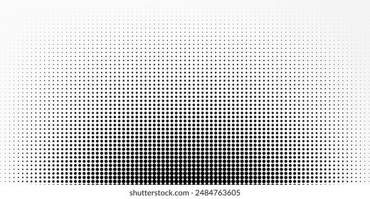 Abstract halftone background with wavy surface made of gray dots on white vector modern dots halftone background retro