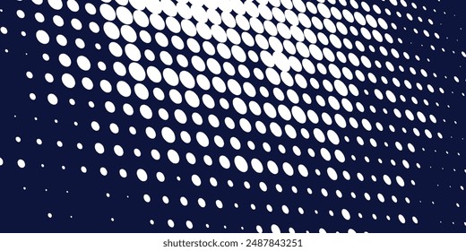 Abstractas fondo de semitono con superficie ondulada hecha de puntos grises sobre Vector blanco moderno