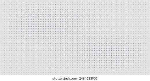 Abstract halftone background with wavy surface made of gray dots on white eps 10
