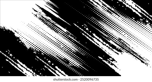 abstract halftone background with wavy surface made of gray dots on white