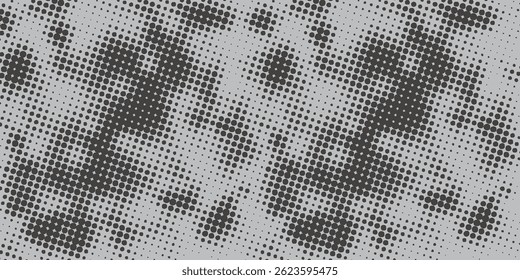 Abstract halftone background with wavy surface made of gray dots on white vector modern. eps 10