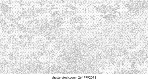Abstract halftone background with wavy surface made of gray dots on white