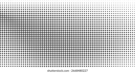 Abstractas fondo de semitono con superficie ondulada hecha de puntos grises sobre blanco