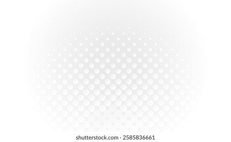 Abstract halftone background in white and gray colors. Vector illustration.
