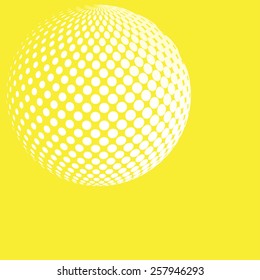 Abstract halftone background yellow