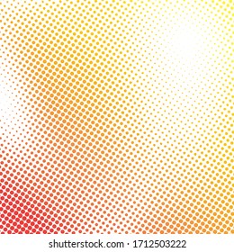 Abstract halftone background. Yellow and red dots backdrop