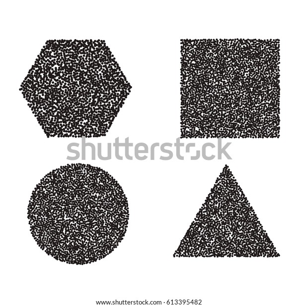 Abstract Halftone Backgrounds. Dotwork\
Triangle. Vector\
illustration.