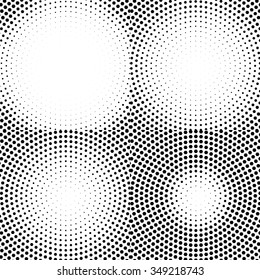 Abstract Halftone Backgrounds. Hexagon Dots. Vector illustration