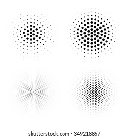 Abstract Halftone Backgrounds. Hexagon Dots. Vector illustration