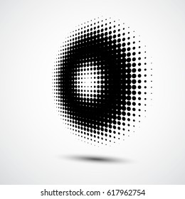Abstract Halftone Backgrounds. Hexagon Dots. Vector illustration