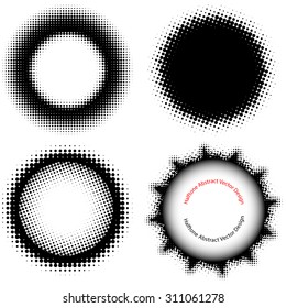 Abstract Halftone backgrounds, vector design.