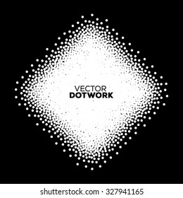Abstract Halftone Backgrounds. Vector Dotwork Illustration.