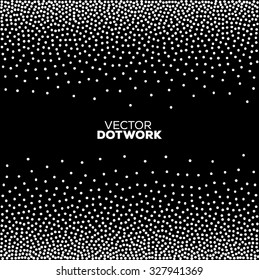 Abstract Halftone Backgrounds. Vector Dotwork Illustration.