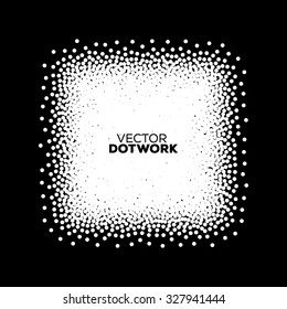 Abstract Halftone Backgrounds. Vector Dotwork Illustration.