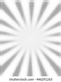Abstract halftone backgrounds. Vector illustration. Starburst shape mask.