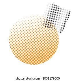 Abstract halftone backgrounds. Vector set of isolated modern design element. Set of halftone circles and squares, abstract background, shape, vector illustration.