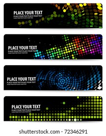 abstract halftone banner design. vector illustration
