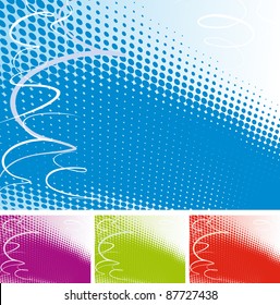 abstract halftone banners