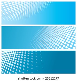 abstract halftone banners, vector illustration