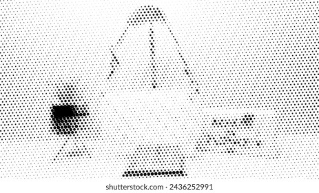 abstracto semitono, ilustración de punto negro sobre fondo blanco