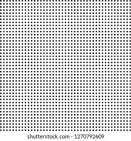 Abstract halftone. Black dots on white background. Chaotic monochrome texture