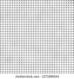 Abstract halftone. Black dots on white background. Chaotic monochrome texture