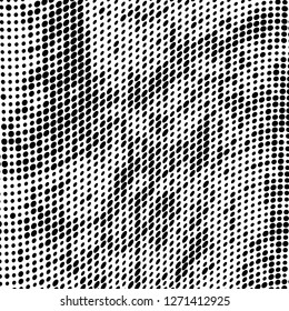Abstract halftone. Black dots on white background. Chaotic monochrome texture
