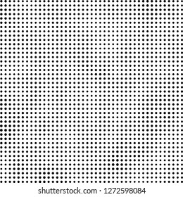 Abstract halftone. Black dots on white background. Chaotic monochrome texture